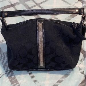 Coach Black Bag with Silver Beading